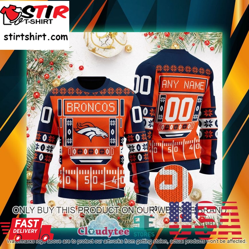 Personalized Denver Broncos Nfl Ugly Sweater 