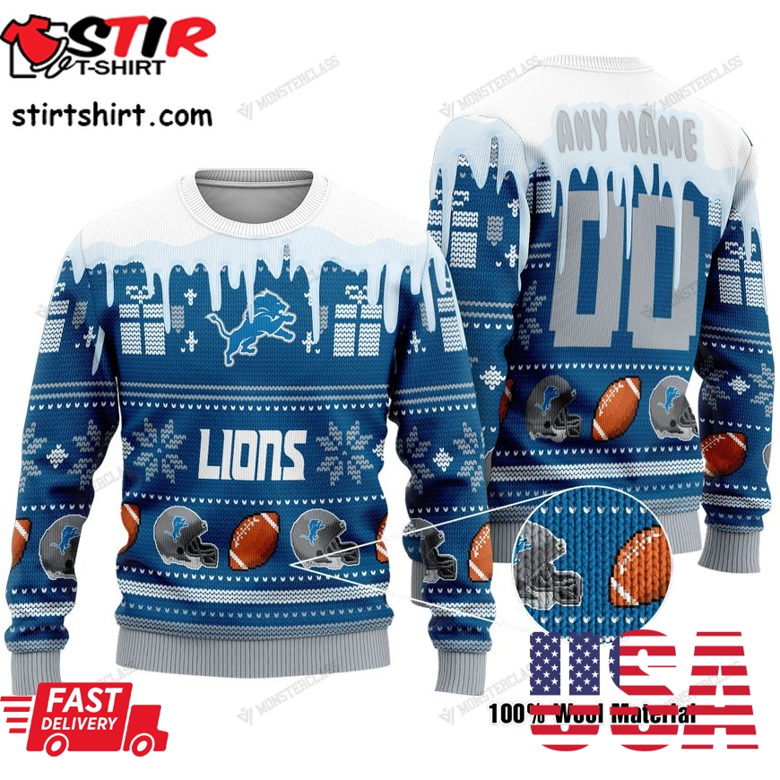 Personalized Detroit Lions Custom Nfl Christmas Sweater