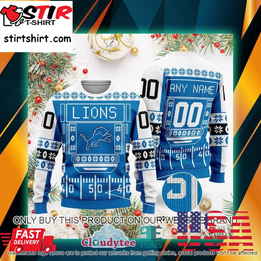 Personalized Detroit Lions Nfl Ugly Sweater  