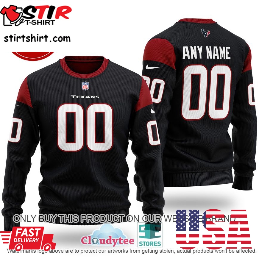 Personalized Houston Texans Nfl Black Ugly Sweater 