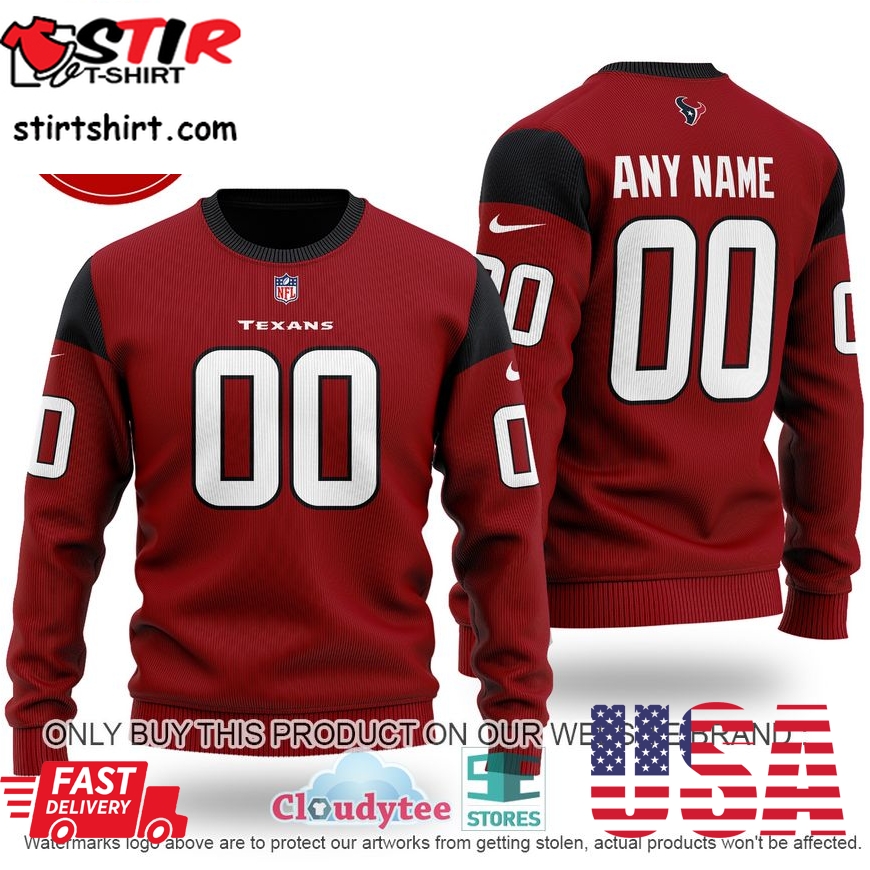 Personalized Houston Texans Nfl Red Ugly Sweater 