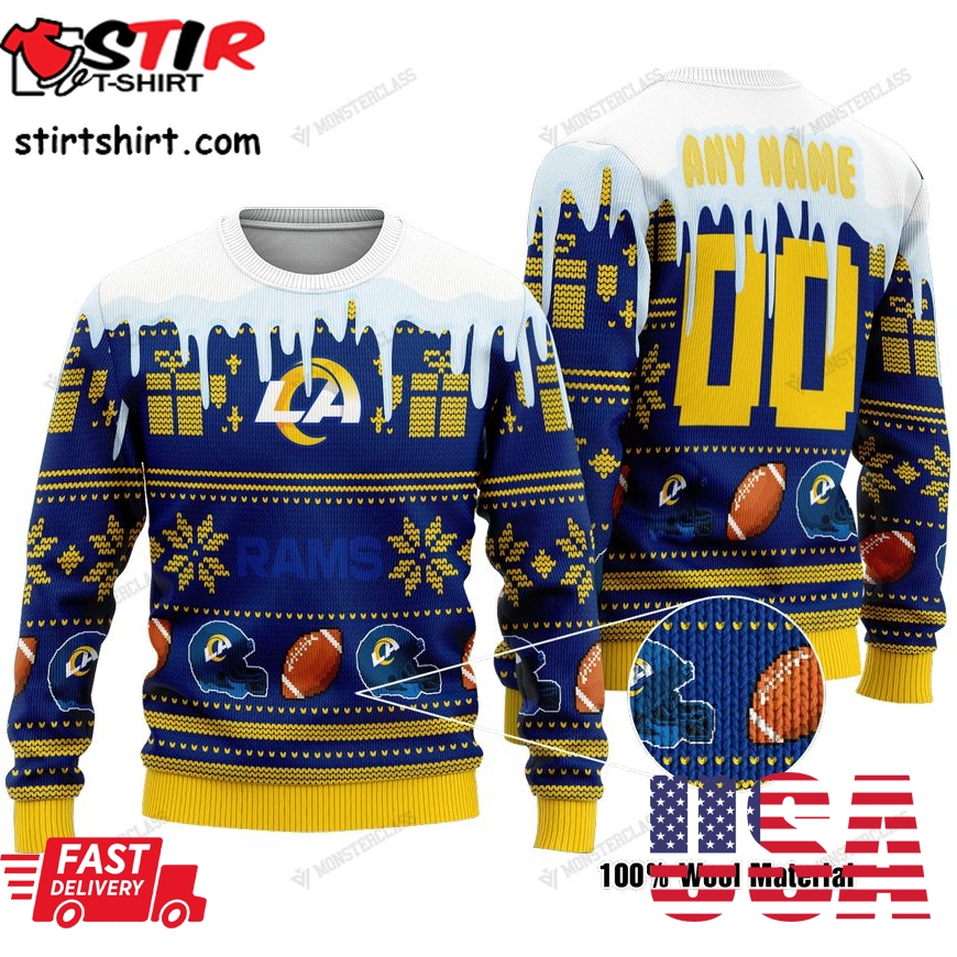 Personalized Los Angeles Rams Custom Nfl Christmas Sweater