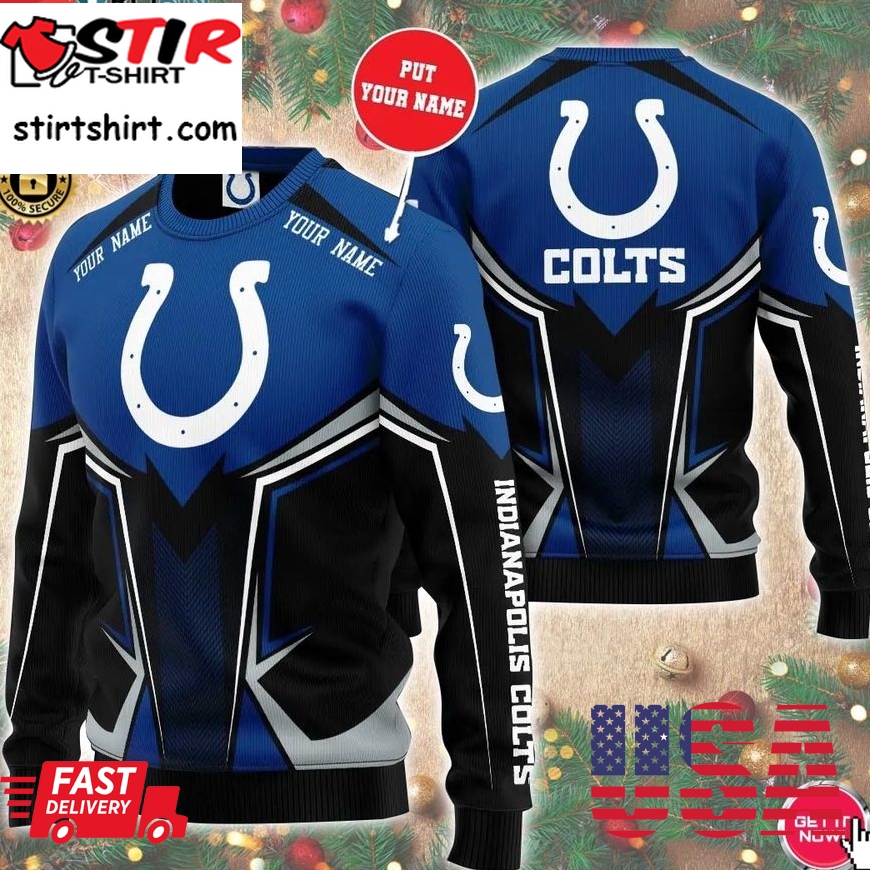 Indianapolis Colts Personalized Name And Number NFL 3D