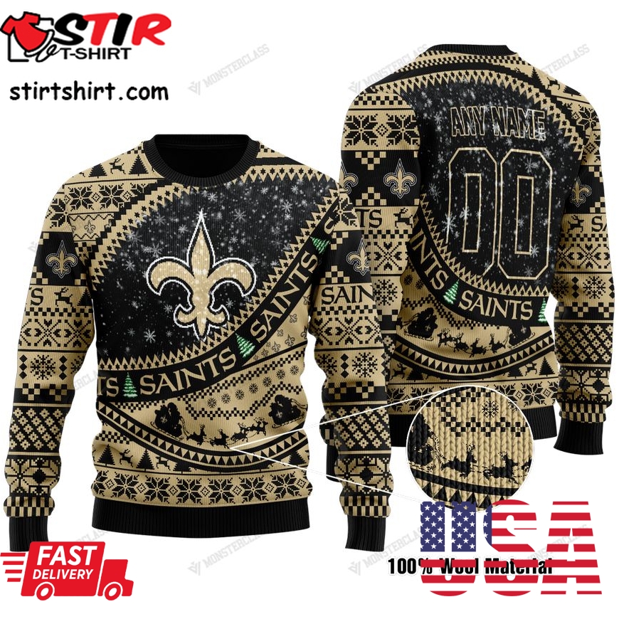 Personalized New Orleans Saints Nfl Custom Sweater