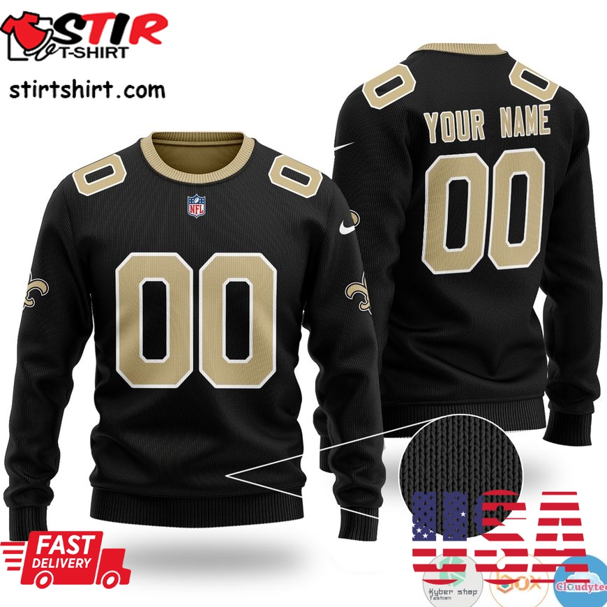 Personalized New Orleans Saints Nfl Custom Ugly Christmas Sweater