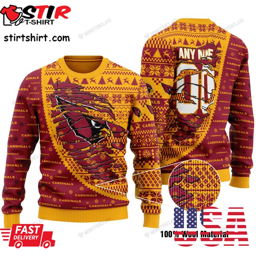 Personalized Nfl Arizona Cardinals Custom Sweater