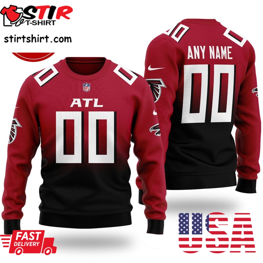 Personalized Nfl Atlanta Falcons Red Christmas Sweater