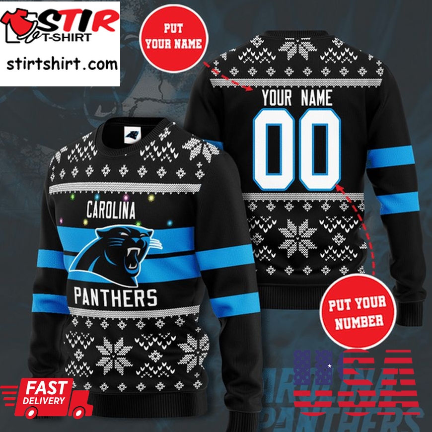 Personalized Nfl Carolina Panthers Christmas Sweater