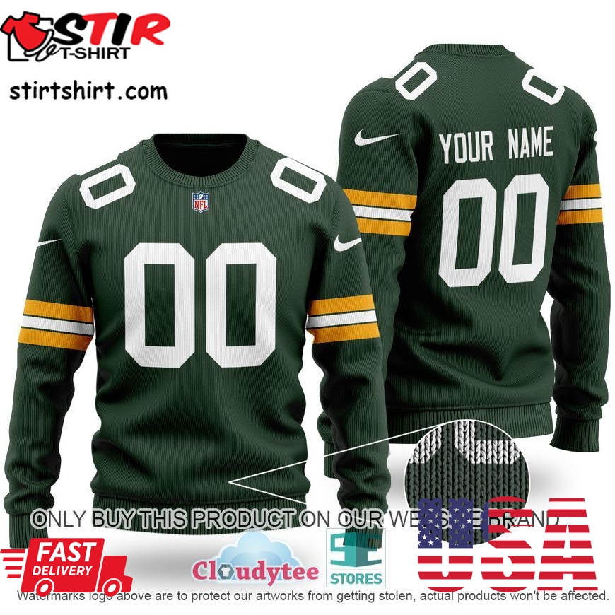Personalized Nfl Green Bay Packers Green Sweater 