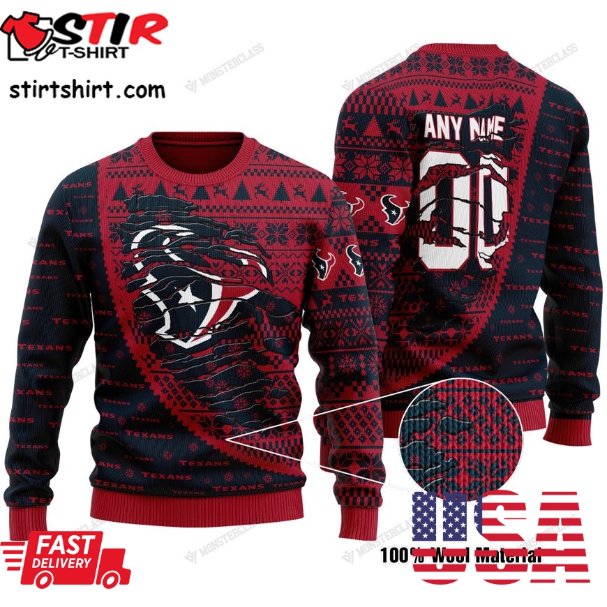 Personalized Nfl Houston Texans Custom Sweater