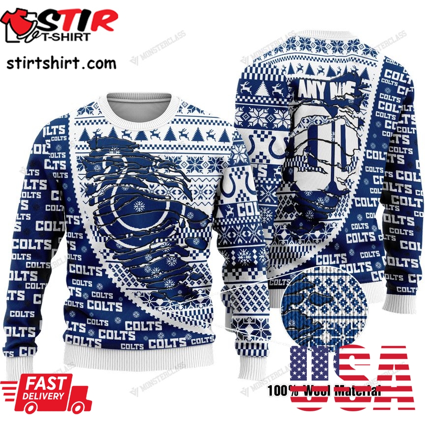 Personalized Nfl Indianapolis Colts Custom Sweater