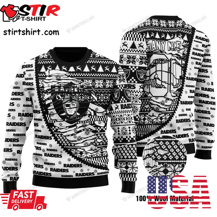 Personalized Nfl Las Vegas Raiders Custom Sweater
