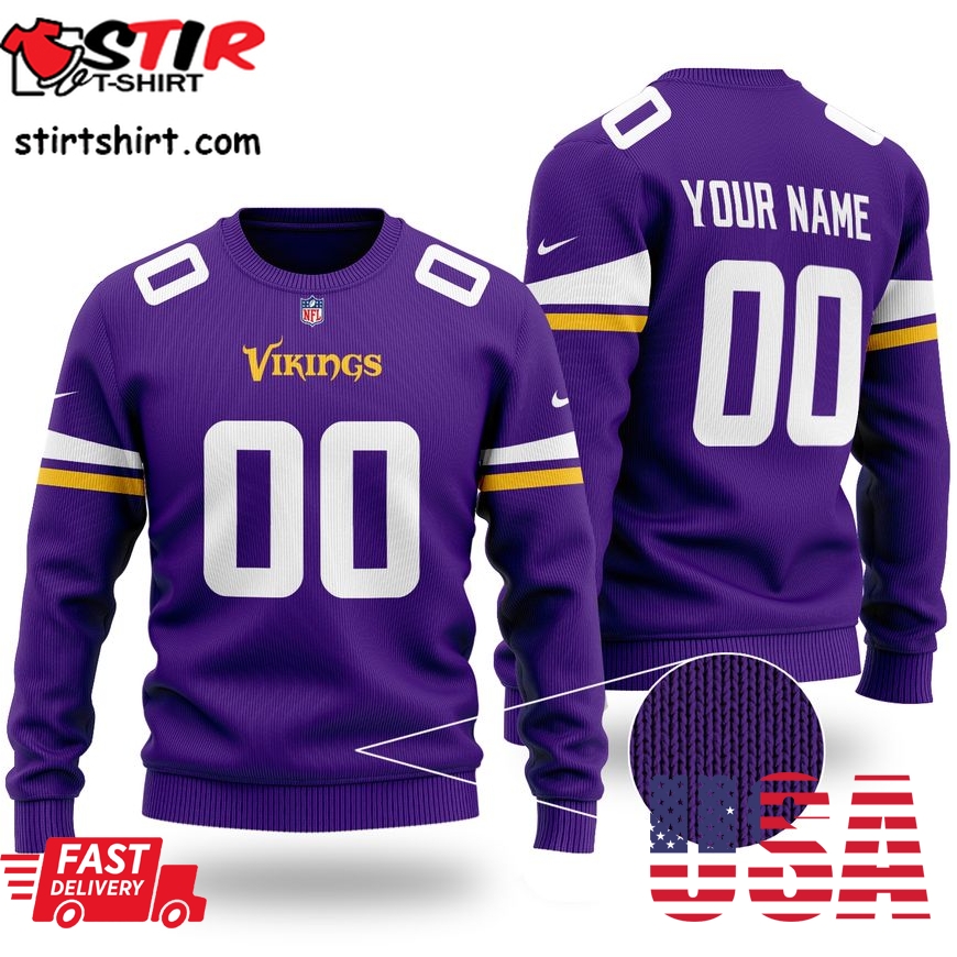 Personalized Nfl Minnesota Vikings Christmas Sweater