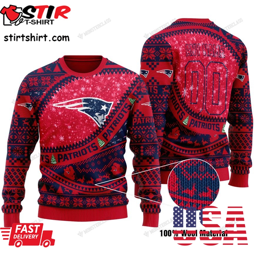 Personalized Nfl New England Patriots V1 Custom Sweater