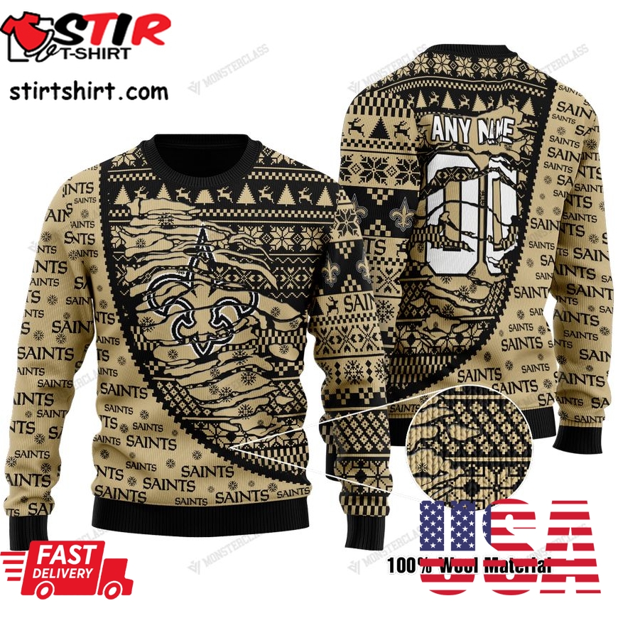Personalized Nfl New Orleans Saints Custom Sweater