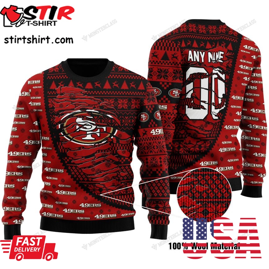 Personalized Nfl San Francisco 49Ers Custom Sweater
