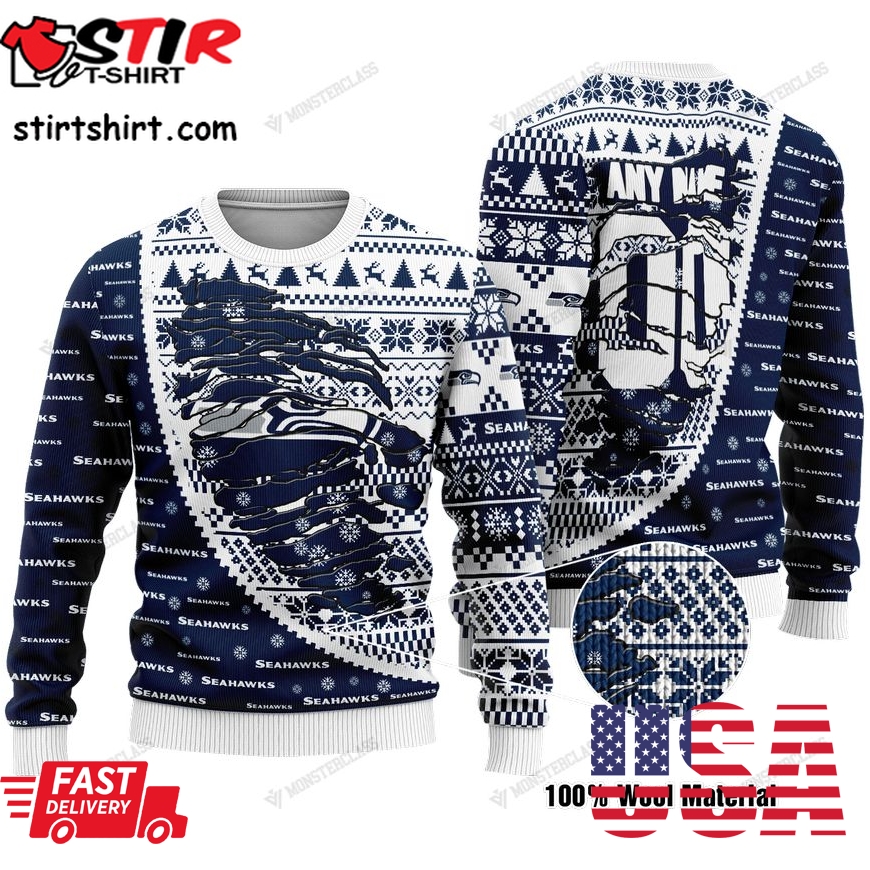 Personalized Nfl Seattle Seahawks Custom Sweater
