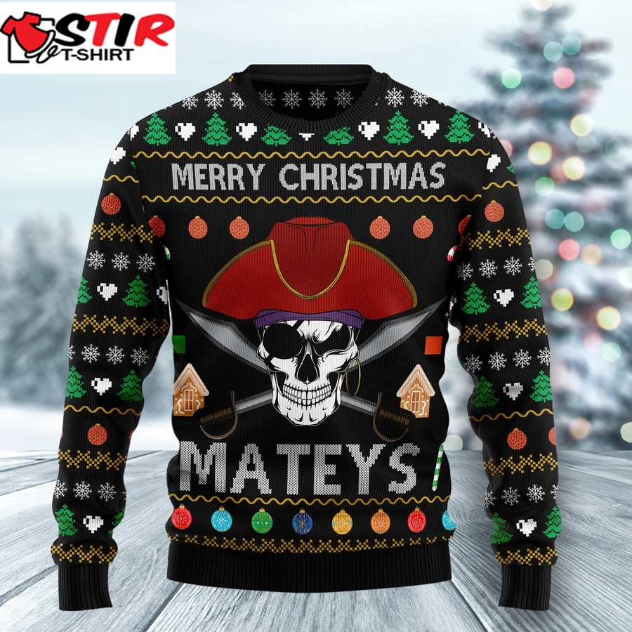 Pirate Skull Ugly Ht061125 Ugly Christmas Sweater Unisex Womens & Mens, Couples Matching, Friends, Funny Family Sweater Gifts (Plus Size Available)
