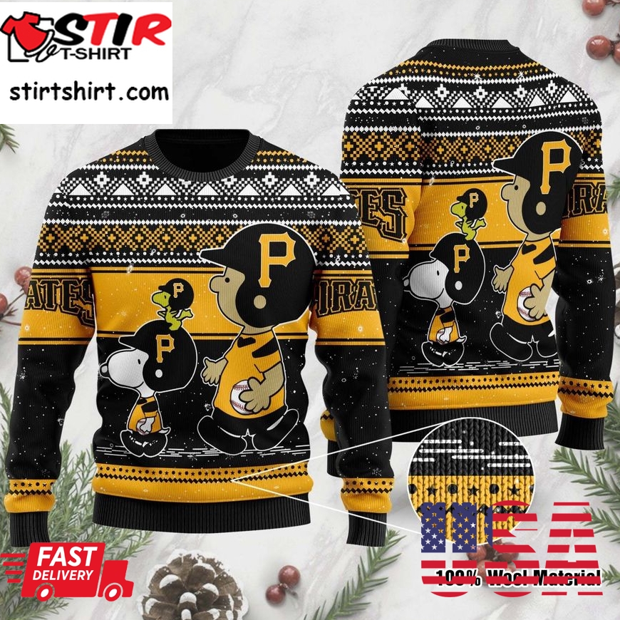 Pittsburgh Pirates Charlie Brown Snoopy Wear Football Jersey Ugly Christmas Sweater, Ugly Sweater, Christmas Sweaters, Hoodie, Sweatshirt, Sweater