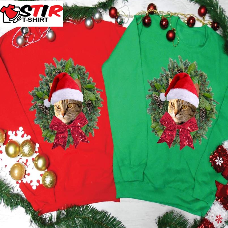 Pizza Kitty World Cute Cat Christmas Kitten Santa Hat Long Sleeve Sweater, Cat Meme Ugly Sweater, Cat Meme Ugly Christmas Sweater, Christmas Gifts, Gifts For The Cat Lover, Gst   23