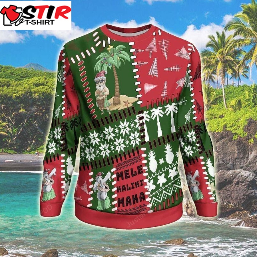 Polynesian Hawaii Ugly Christmas Sweater All Over Print Sweatshirt Ugly