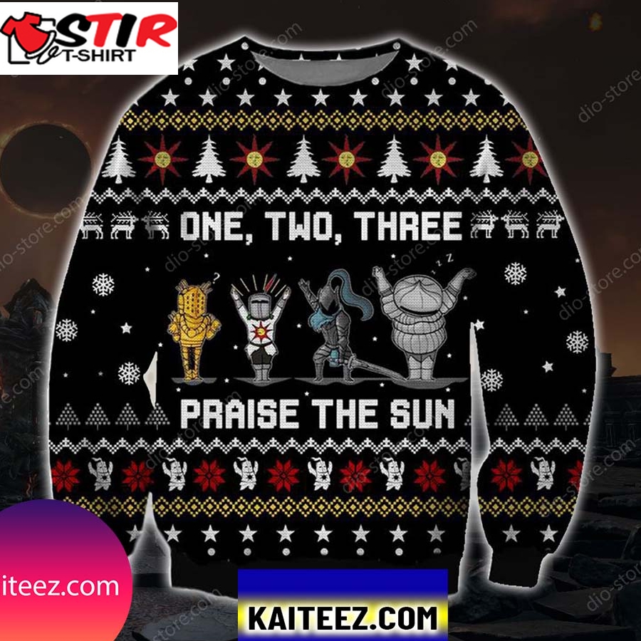 Praise The Sun Knitting Pattern 3D Print Christmas Ugly Sweater
