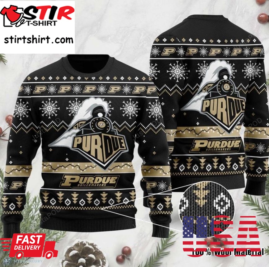 Purdue Boilermakers Football Ugly Christmas Sweater, All Over Print Sweatshirt, Ugly Sweater, Christmas Sweaters, Hoodie, Sweater