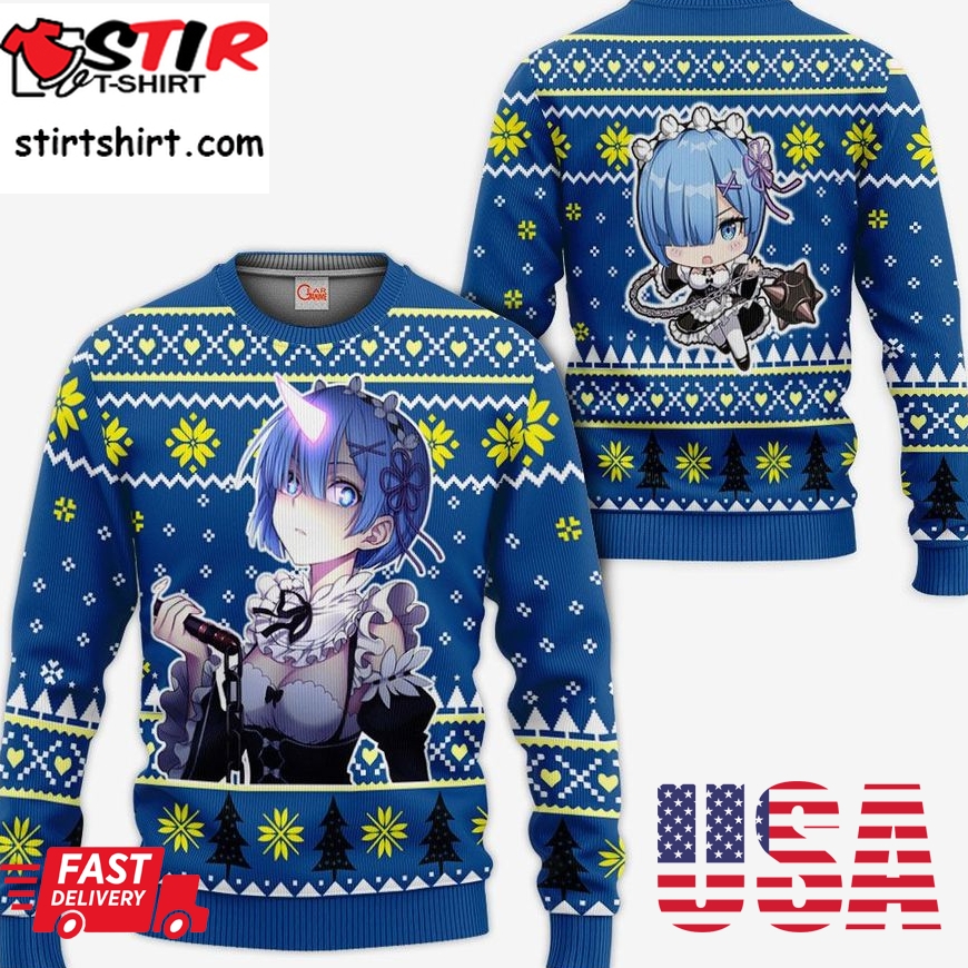 Re Zero Rem Anime Ugly Sweater
