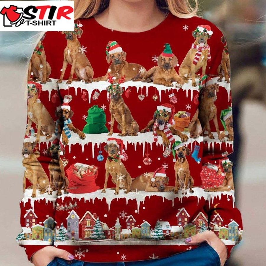 Rhodesian Ridgeback   Snow Christmas   Premium Dog Christmas Ugly Sweatshirt, Dog Ugly Sweater   77