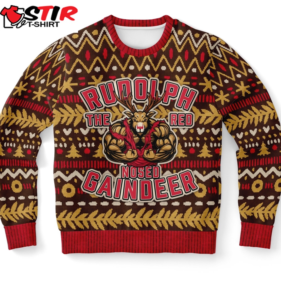 Rudolph The Red Nosed Gaindeer Ugly Christmas Sweater