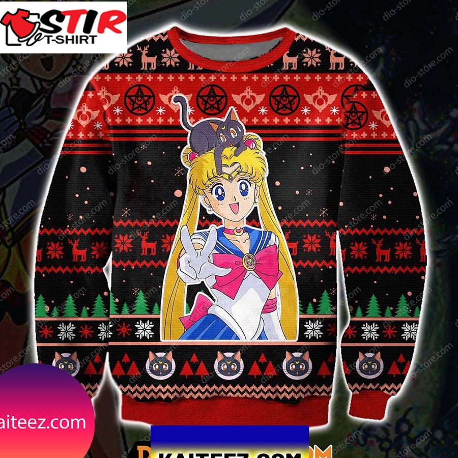Sailor Moon 3D Print Christmas Ugly Sweater