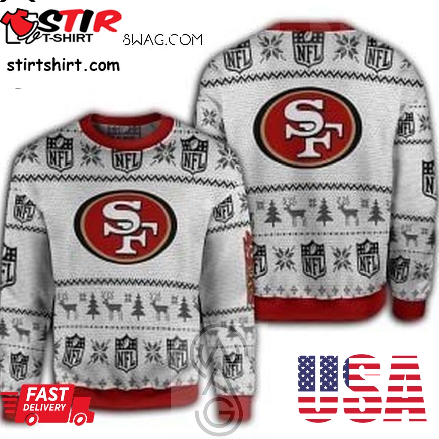 San Francisco 49Ers Football Team Holiday Party Ugly Christmas Sweater