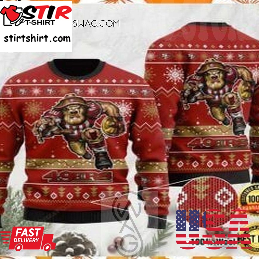 San Francisco 49Ers Holiday Party Ugly Christmas Sweater