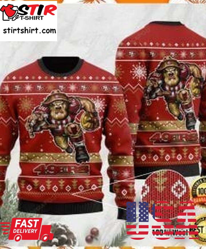 San Francisco 49Ers Ugly Christmas Sweater All Over Print Sweatshirt