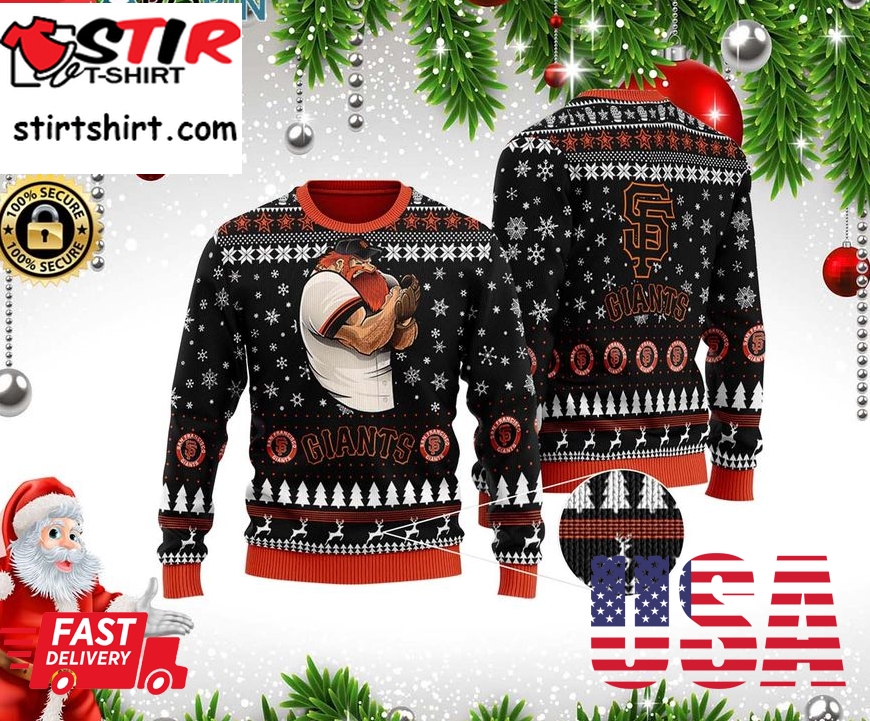 San Francisco Giants 3D Print Ugly Christmas Woollen Sweater