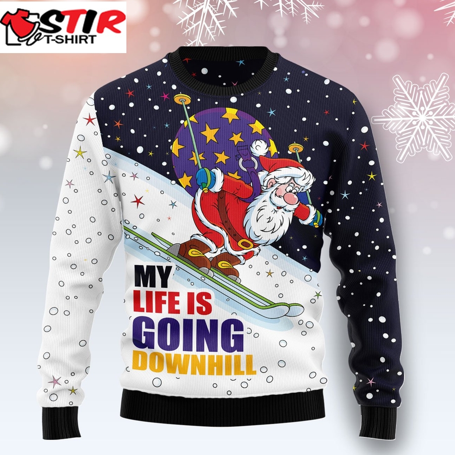 Santa Claus Ski Ht031202 Ugly Christmas Sweater Unisex Womens & Mens, Couples Matching, Friends, Funny Family Ugly Christmas Holiday Sweater Gifts (Plus Size Available)   1478