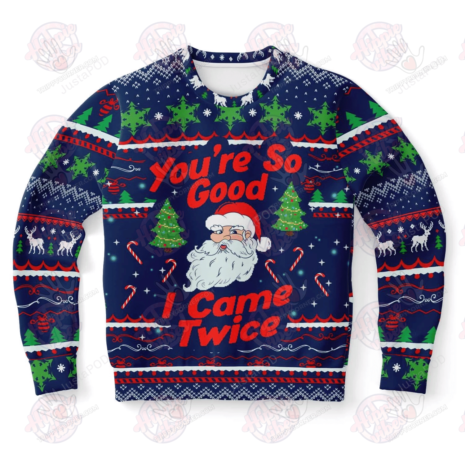 Santa Clause Youre So Good I Came Twice Ugly Christmas Ugly Sweater Christmas Gift