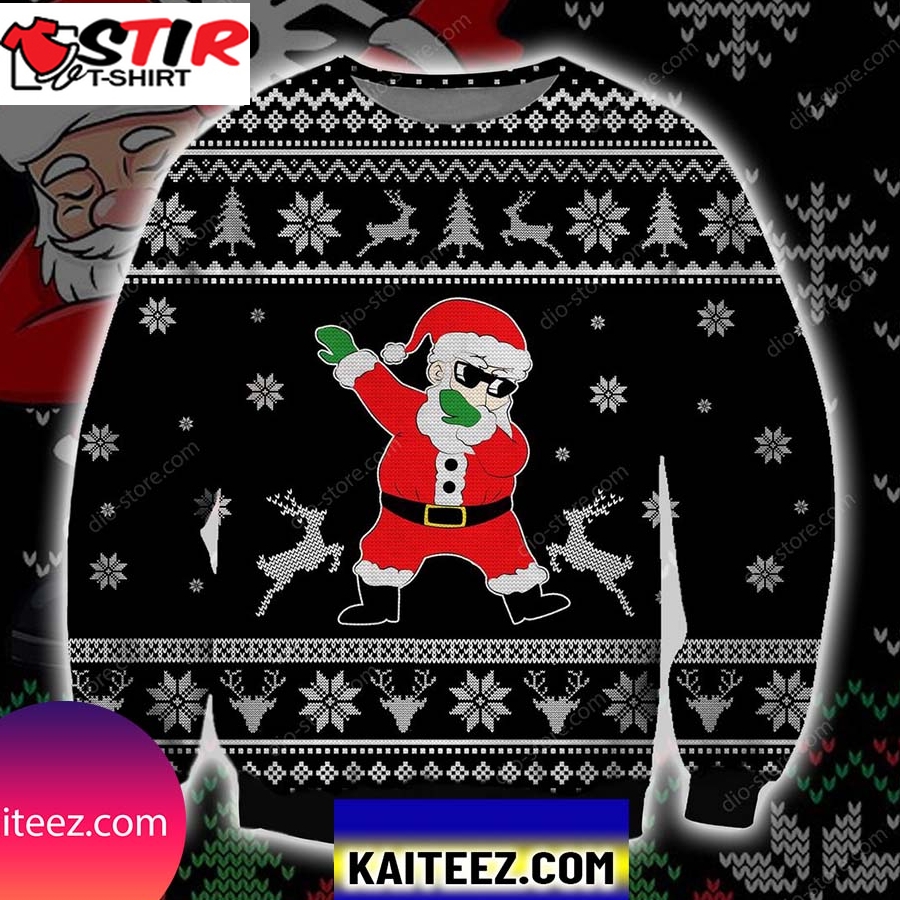 Santa Dabbing Knitting Pattern 3D Print Christmas Ugly Sweater