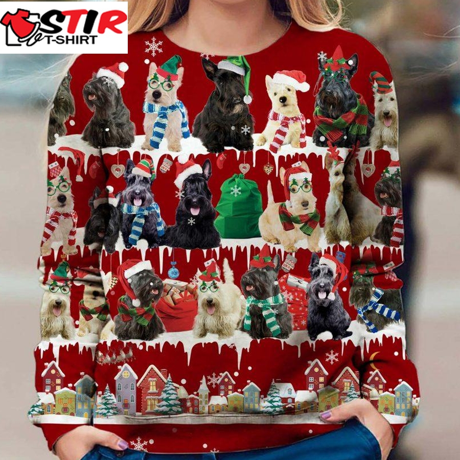Scottish Terrier   Snow Christmas   Premium Dog Christmas Ugly Sweatshirt, Dog Ugly Sweater   121
