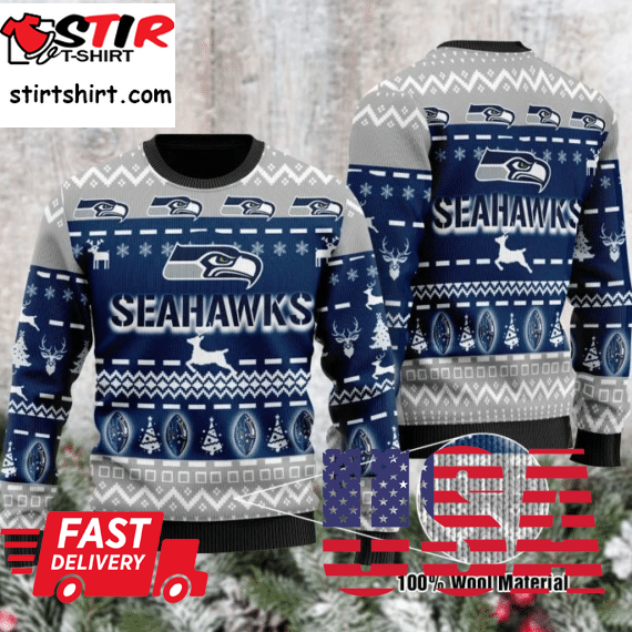 Seattle Seahawks Hunting 3D All Over Printed 100% Wool Material Sweater Hn041152png