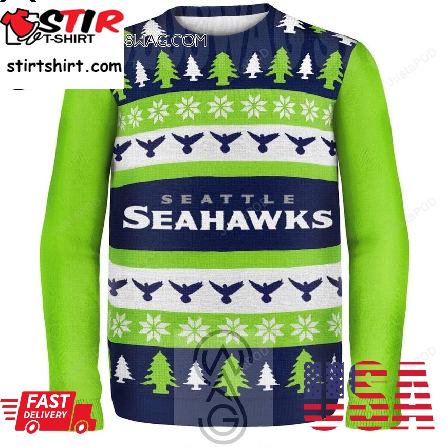 Seattle Seahawks Nfl Holiday Party Ugly Christmas Sweater