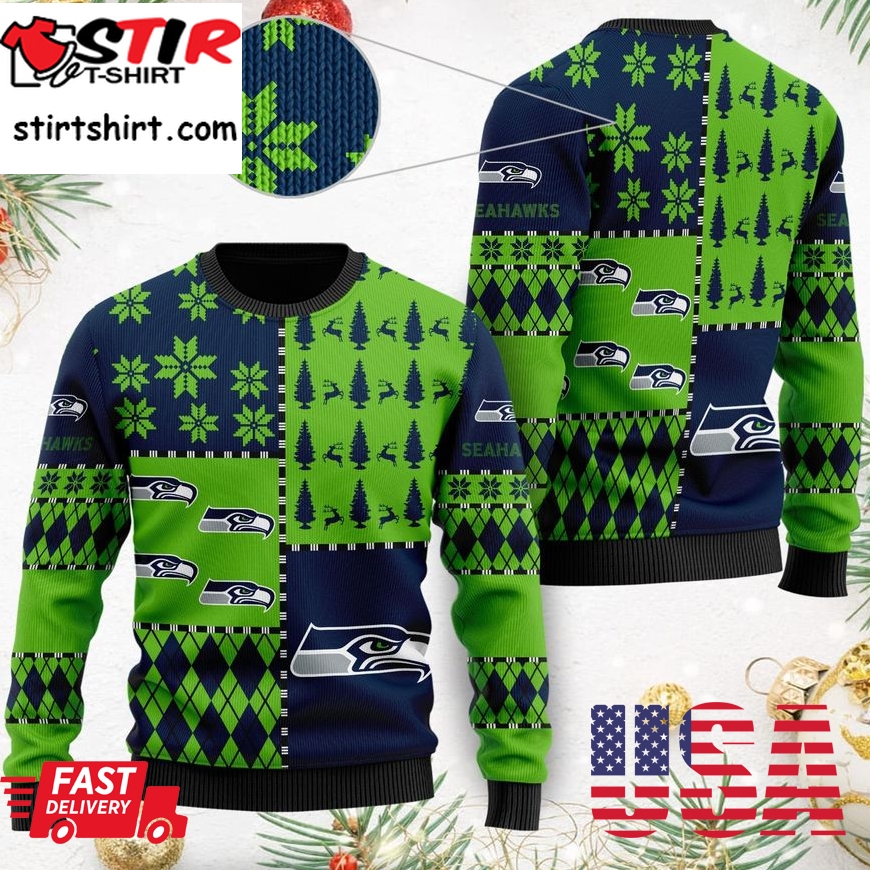 Seattle Seahawks Ugly Christmas Sweaters Best Christmas Gift For Seahawks Fans, Ugly Sweater, Christmas Sweaters, Hoodie, Sweatshirt, Sweater