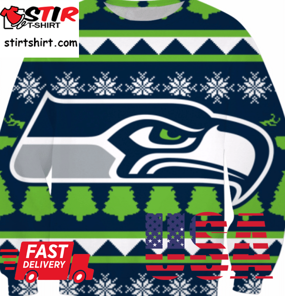 Seattle Seahawks Winter 3D All Over Printed 100% Wool Material Sweater Hn041127png