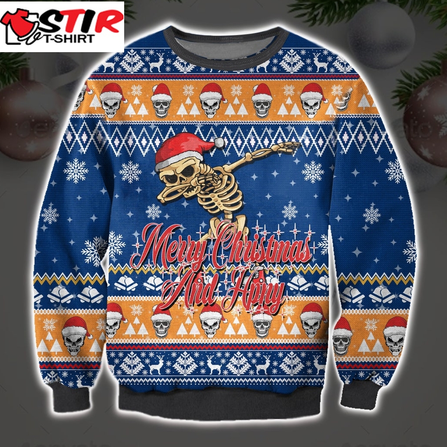 Skeleton Game Merry Christmas Ugly Sweatshirt, Christmas Ugly Sweater   111