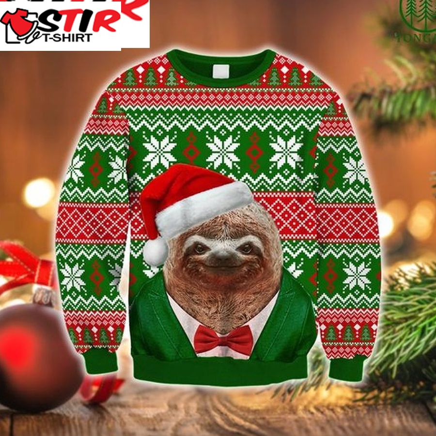 Sloth Ugly Christmas Shirt 3D Aop