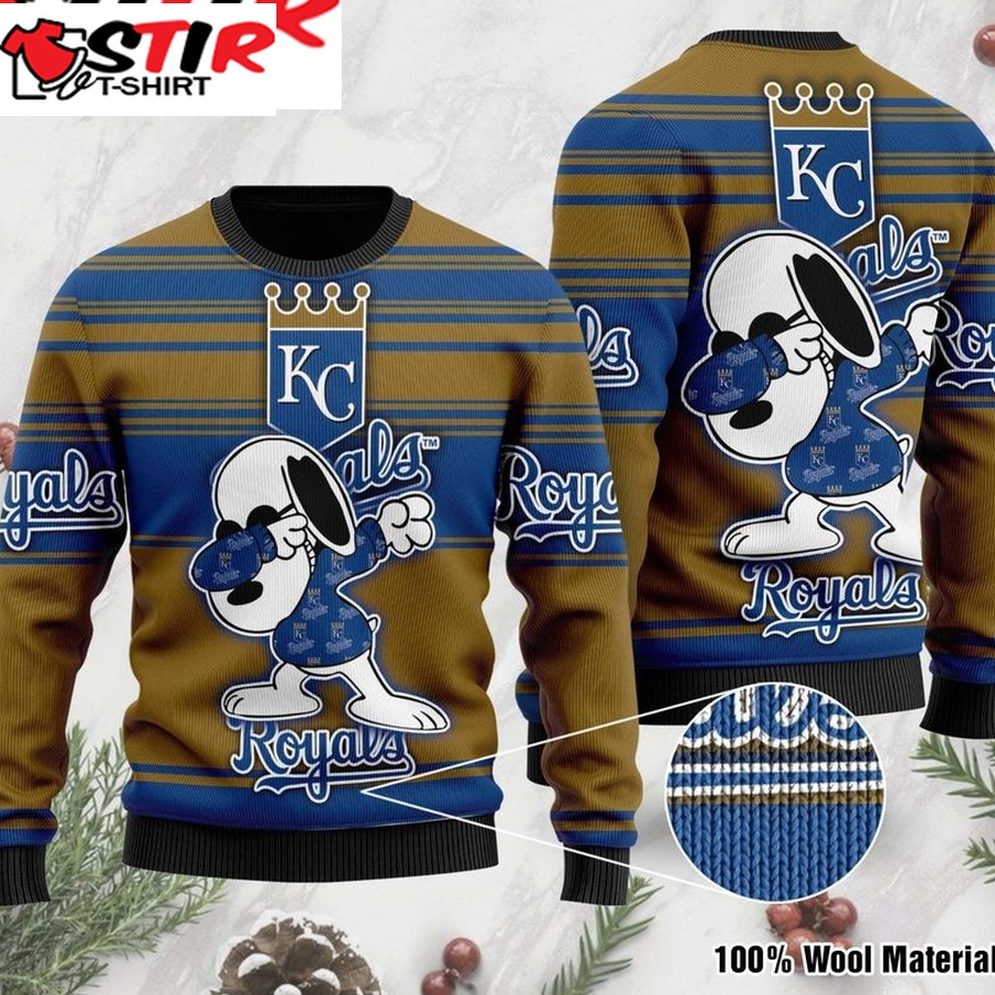 Snoopy Love Kansas City Royals For Baseball Mlb Fanssweater Ugly Christmas