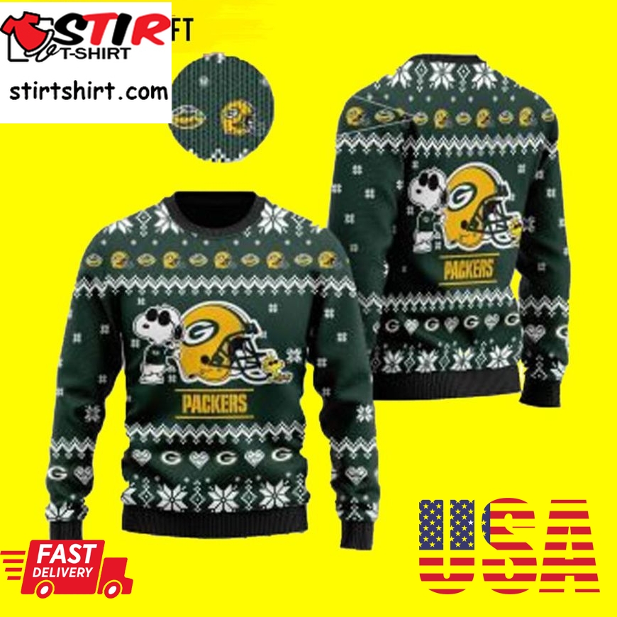 Snoopy Nfl Green Bay Packers Ugly Christmas Sweater