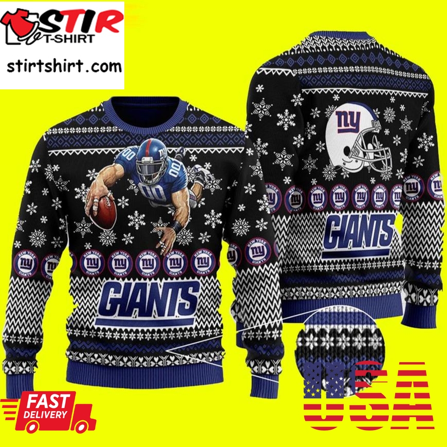 Snow New York Giants Ugly Christmas Sweater