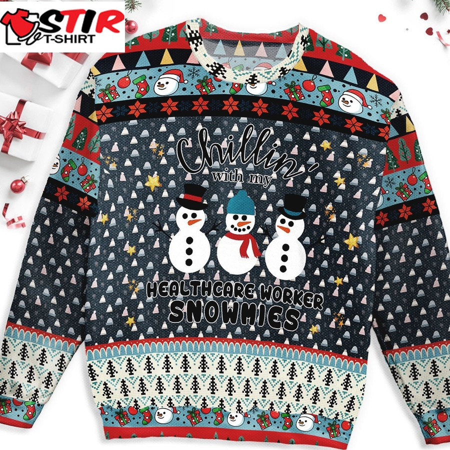 Snowman Christmas Ugly Sweater   350