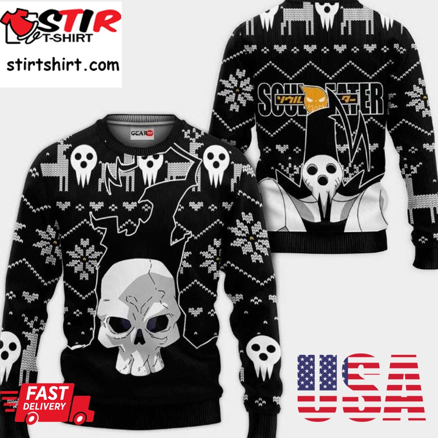 Soul Eater Death Anime Soul Eater Xmas Ugly Christmas Knitted Sweater